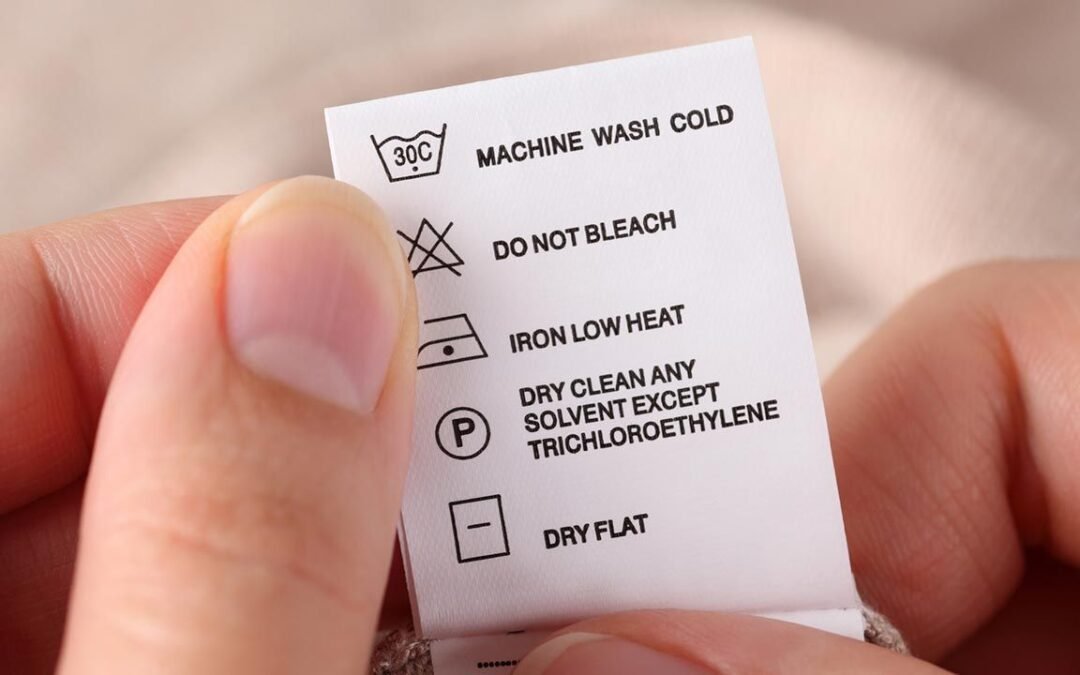 Instrucciones de cuidado en el etiquetado de textiles y prendas de vestir